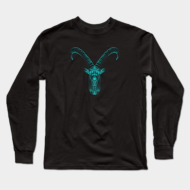 Ibex Spirit Animal Long Sleeve T-Shirt by slippery slope creations